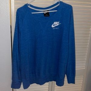 Heathers blue Nike crew neck sweater